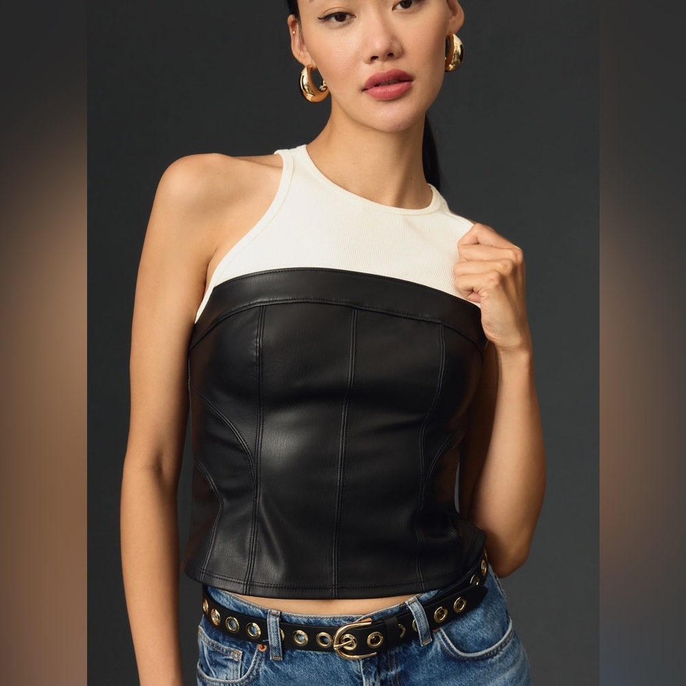 Pilcro Layered Corset Tank - Medium